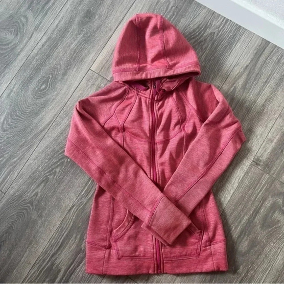 Athleta Zip-up Marron/Pink Hoodie - Picture 3 of 8